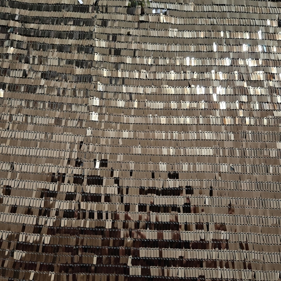 NWT Free People Woman's Dress Slip A- line Sequin Mini Brown Sz L - Picture 9 of 12